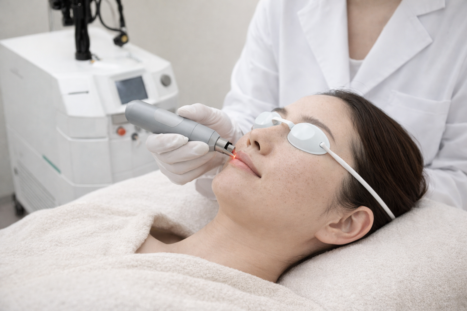 ルビーフラクショナルレーザー施術のイメージ