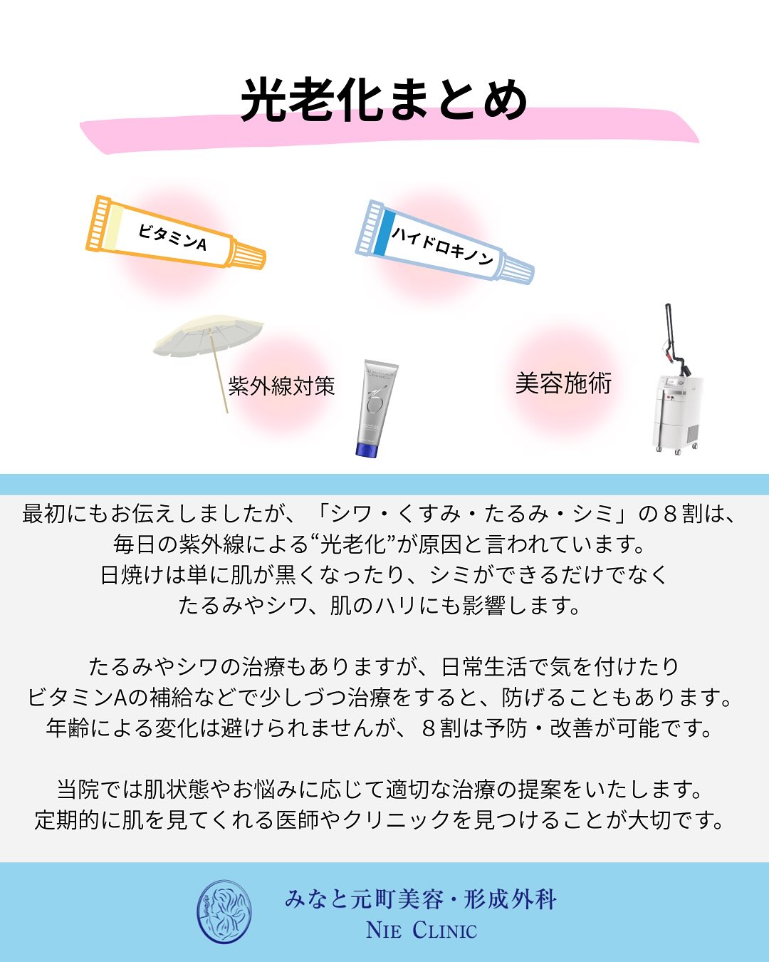 光老化と肌変化の関係