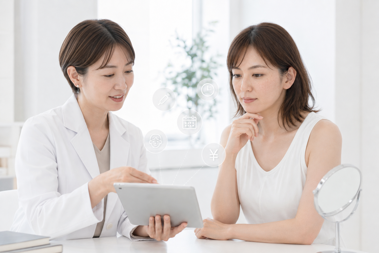 治療計画を相談するカウンセリングの様子