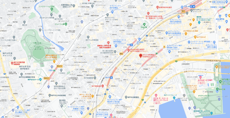 みなと元町美容・形成外科クリニック周辺地図